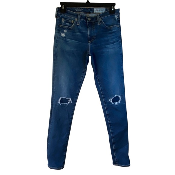 Ag Adriano Goldschmied Vintage Distress Blue Skinny Legging Ankle Jean SZ 26 - Picture 2 of 15